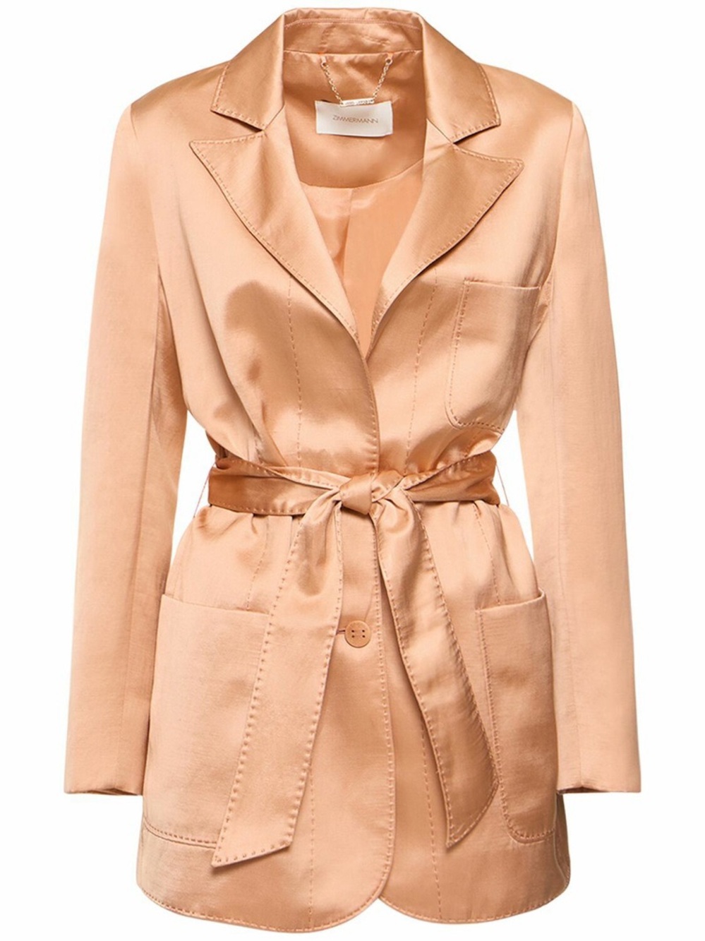 Zimmermann Wonderland Relaxed Fit Satin Jacket NEW